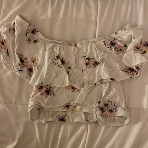 off the shoulder LA Hearts top